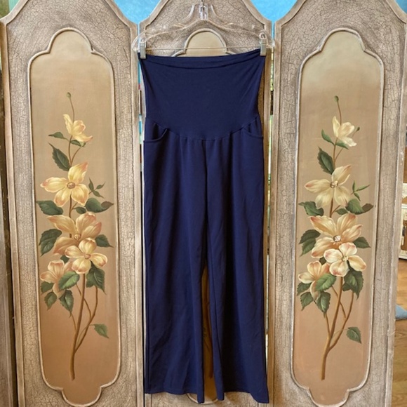 CLASSIC CONCEPTS maternity navy pants - Picture 1 of 4